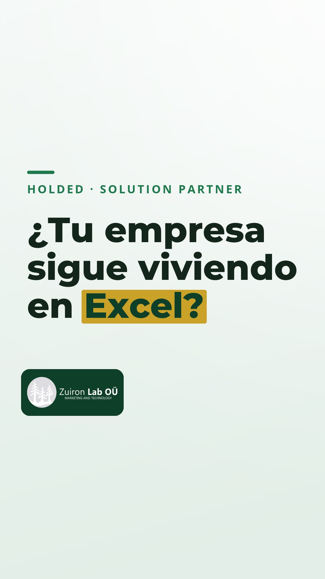 Portada de Zuiron Lab: ¿tu empresa sigue viviendo en Excel? Holded Solution Partner